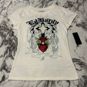 ed hardy rhinestone tee